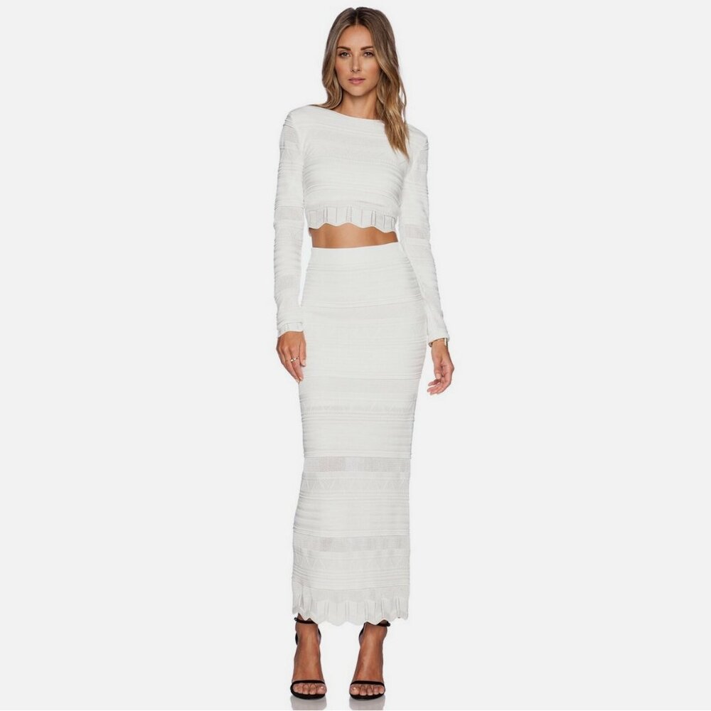 NWOT Torn by Ronny Kobo Arielle Pointelle Crop Top